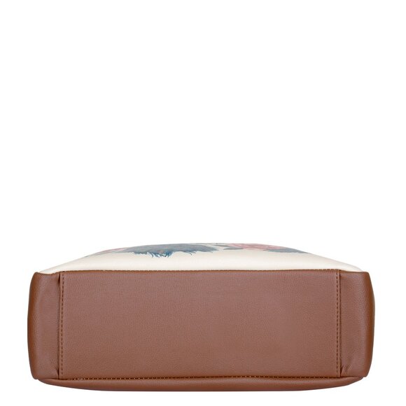 Printed Leather Buisness Top Handle Crossbody Bag for Women for Work, Daily Use - Picture 7 of 10